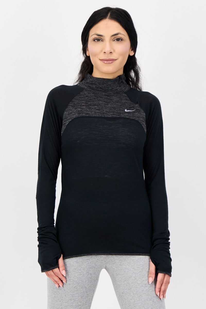 Nike Women Sportswear Fit Long Sleeve Outdoor Top, Black - Image 1